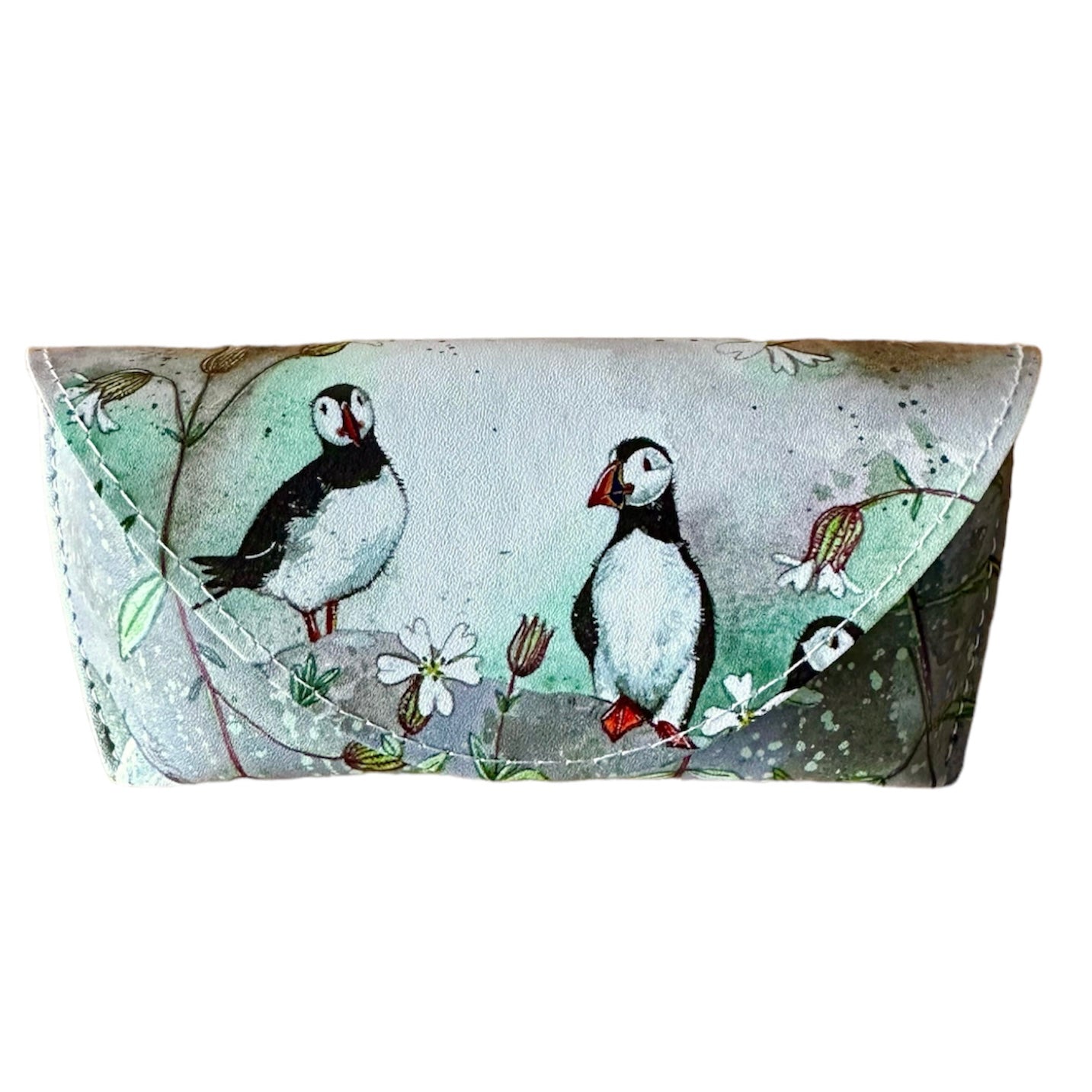 Alex Clark Glasses Case decorated with Puffins