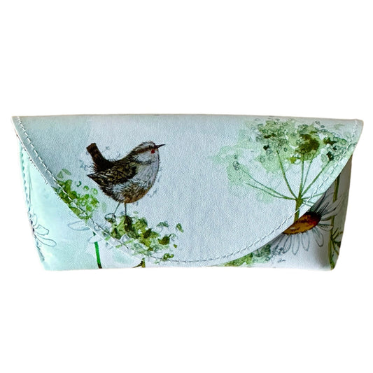 Alex Clark Glasses Case With A Wren & Flowers