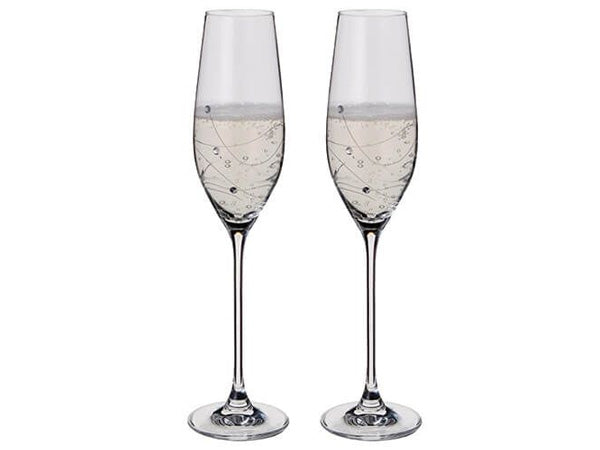 pair dartington glitz champagne sauchers for anniversary gift