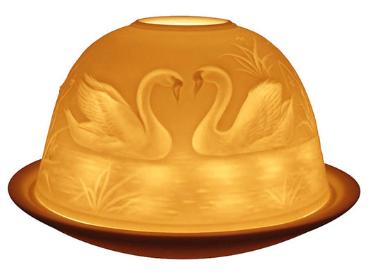 Light Glow Candle Holder - Swans