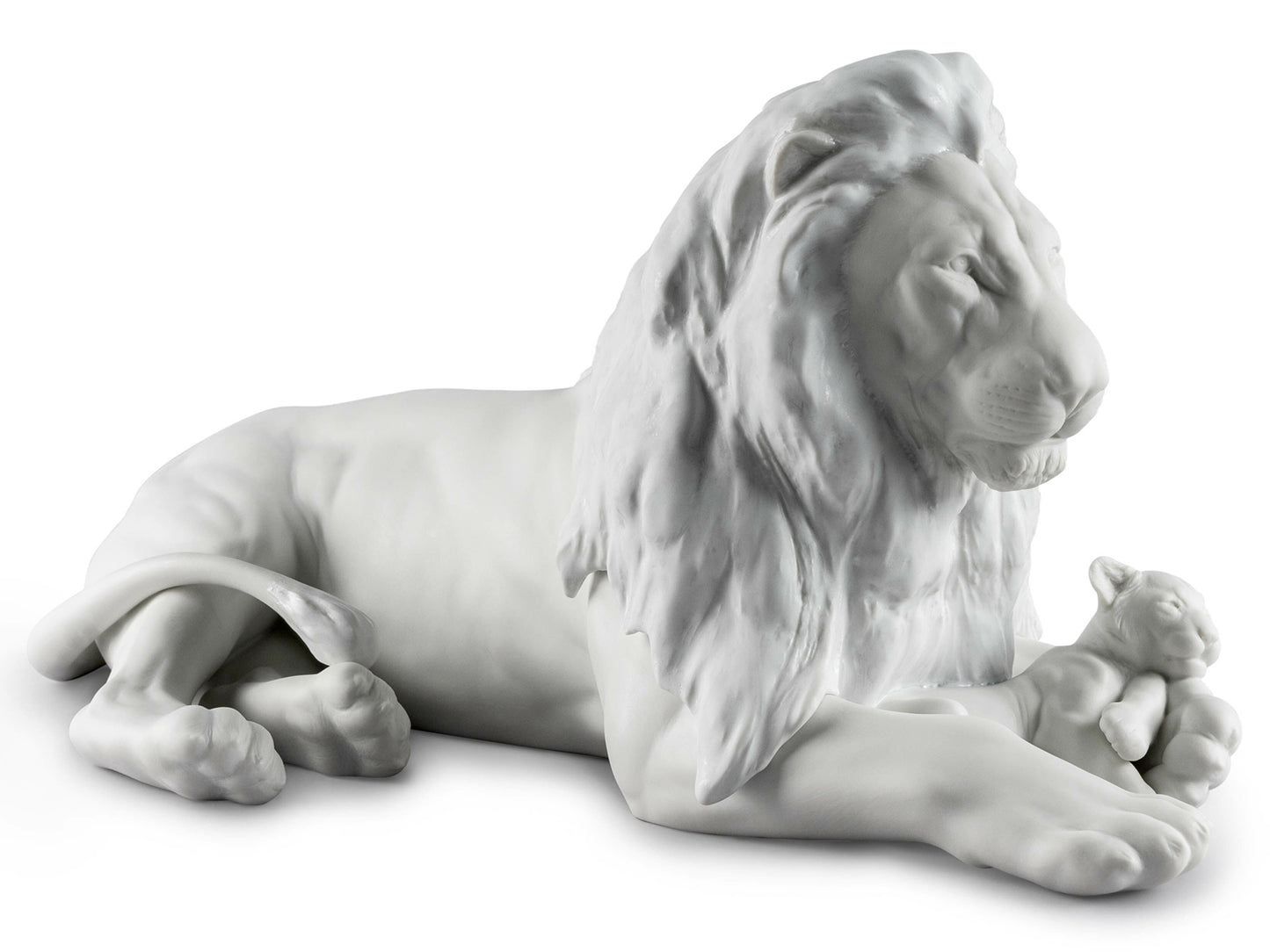 Lladro Lion With Cub