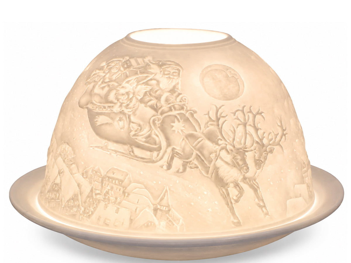 Light Glow Candle Holder - Flying Sleigh