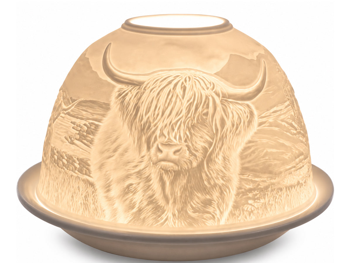 Light Glow Candle Holder - Highland Cow