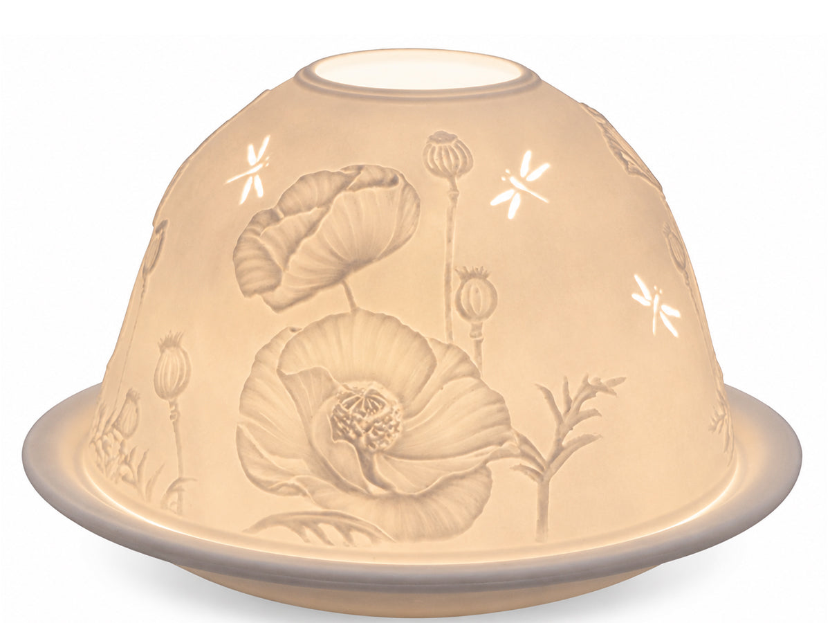 Light Glow Candle Holder - Poppies