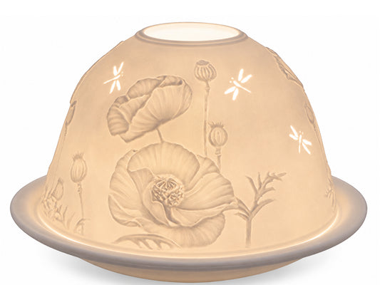 Light Glow Candle Holder - Poppies