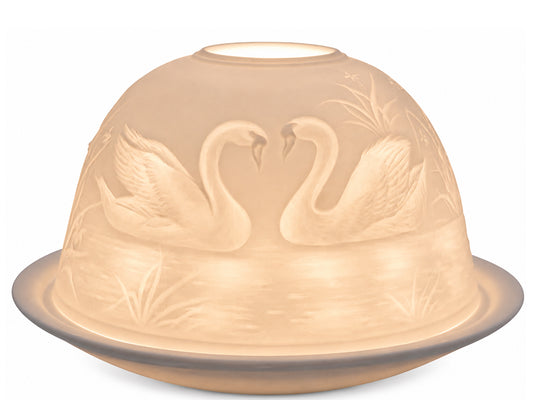 Light Glow Candle Holder - Swans