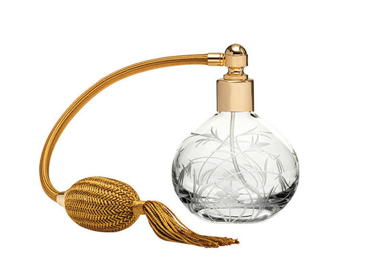 Royal Scot Crystal Meadow Flowers Perfume Atomiser - Round / Gold