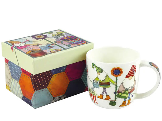 Crafted by Emma Ball, this Fine Bone China mug featuring Crafting Gnomes is elegantly showcased in a captivating gift box, making it the ideal gift for a special someone. Dishwasher & Microwave Safe Capacity of 350ml Height 8.5 cm Diameter 9 cm