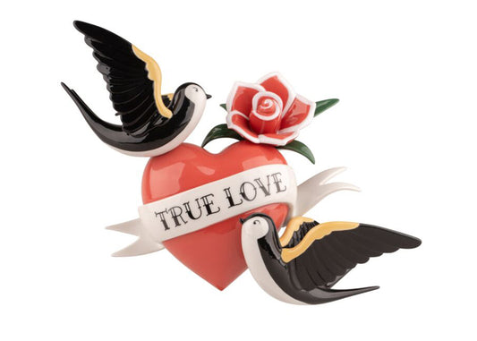 Lladro porcelain figurine / wall decoration of the classic true love tattoo