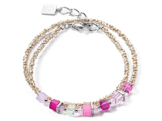 Pink Coeur De lion wrap around bracelet 