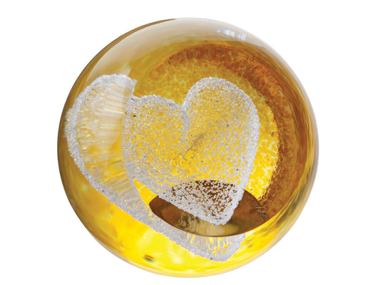 Caithness Special Moments Gold Heart Paperweight