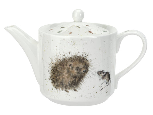 Royal Worcester Wrendale Teapot - Lovely Friend / Hedgehog & Mouse