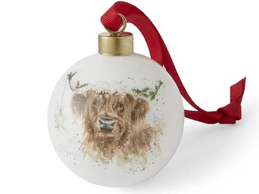 Royal Worcester Wrendale Highland Star Bauble - NEW