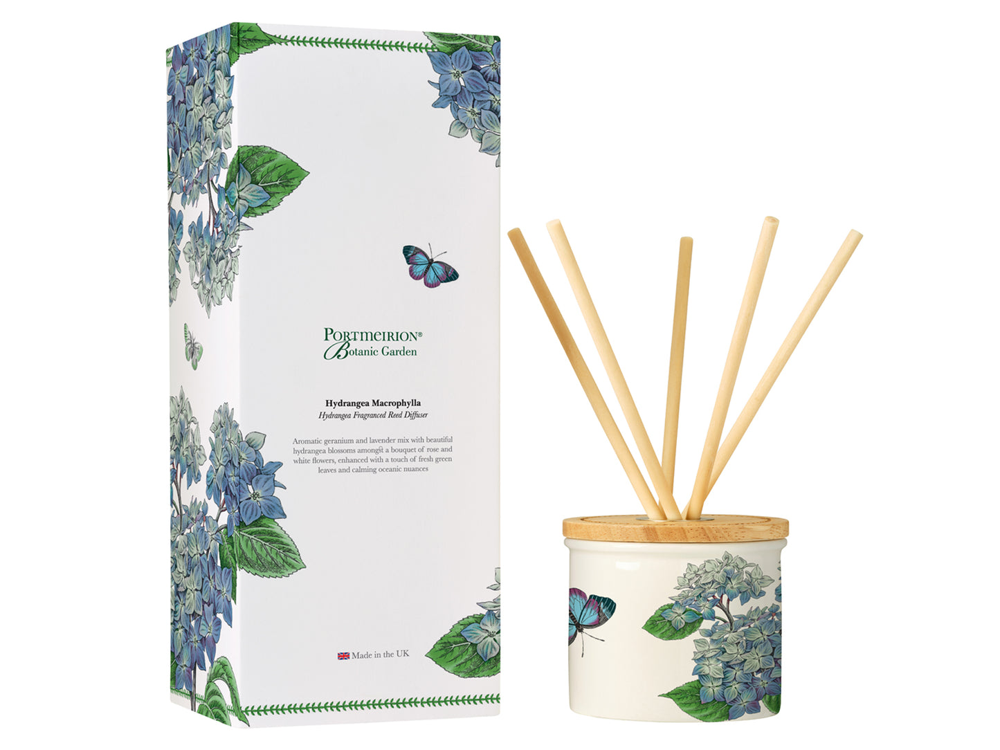 Wax Lyrical Botanic Garden Reed Diffuser Set - Hydrangea