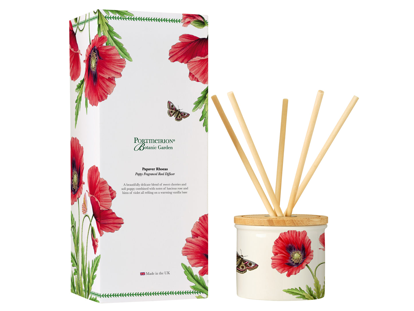 Wax Lyrical Botanic Garden Reed Diffuser Set - Poppy