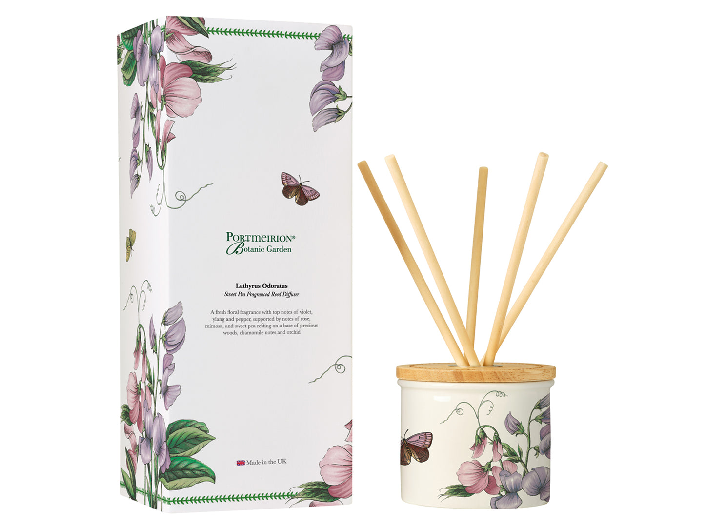 Wax Lyrical Botanic Garden Reed Diffuser Set - Sweet Pea
