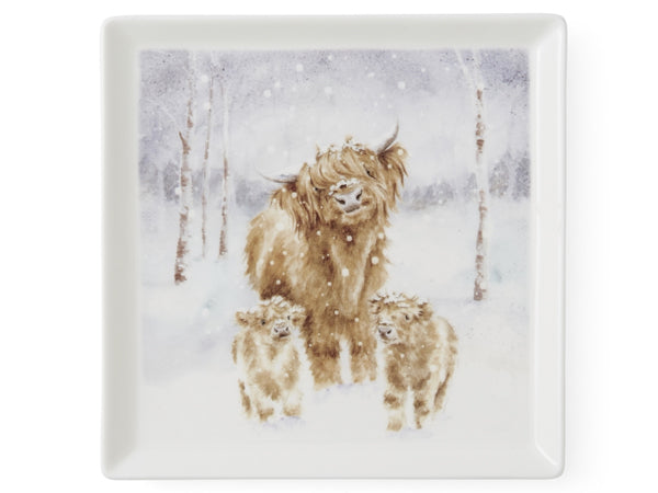 Royal Worcester Wrendale Highland Star Square Plate