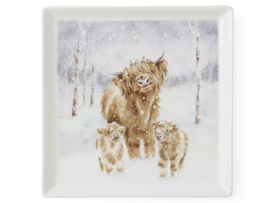 Royal Worcester Wrendale Highland Star Square Plate