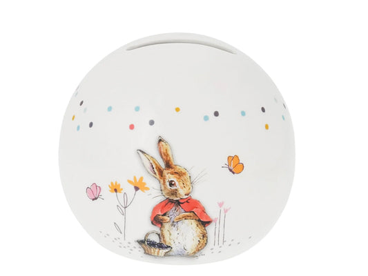 Beatrix Potter Ceramic Flopsy Round Money Bank