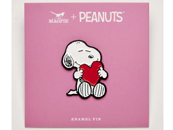 Magpie Peanuts Snoopy & Heart Pin