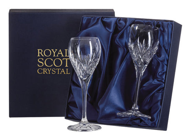 Royal Scot Crystal Highland Port / Sherry Glasses - Pair