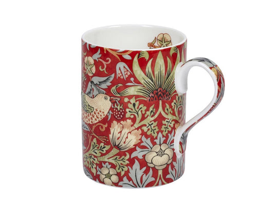 Spode Morris & Co Mug Strawberry Thief Mug - Crimson / Slate