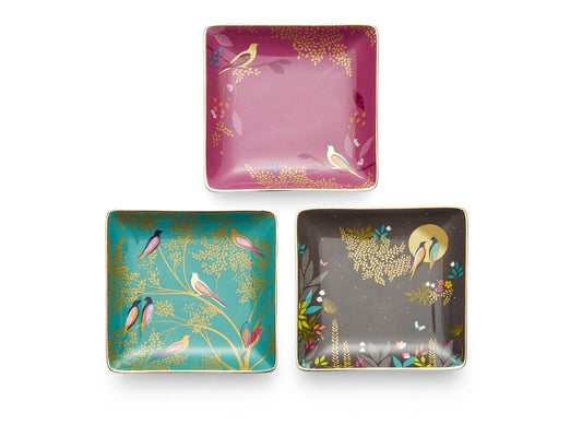 Sara Miller London Chelsea Collection Square Trinket Dishes - Set of 3