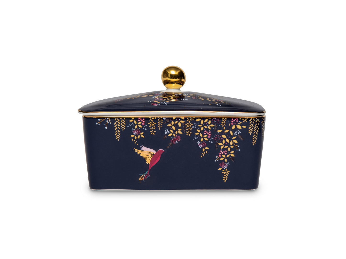 Sara Miller London Chelsea Collection Covered Butter Dish - Navy