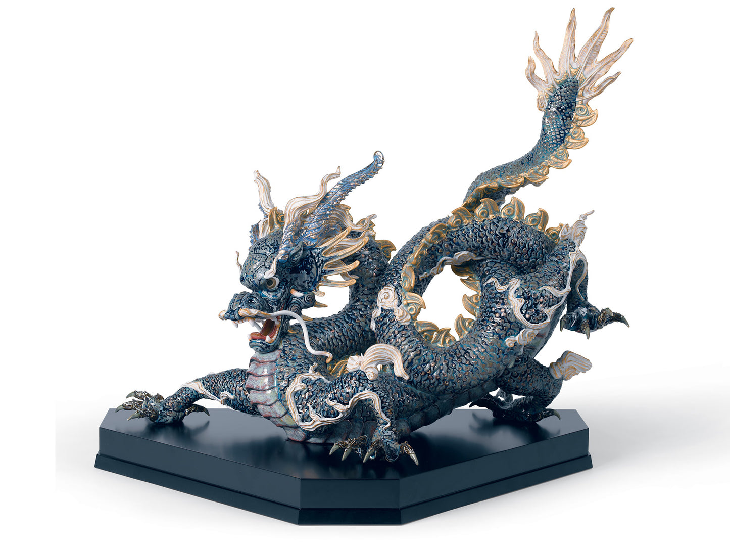 Lladro Great Dragon - Blue and Golden (Limited Edition of 150)