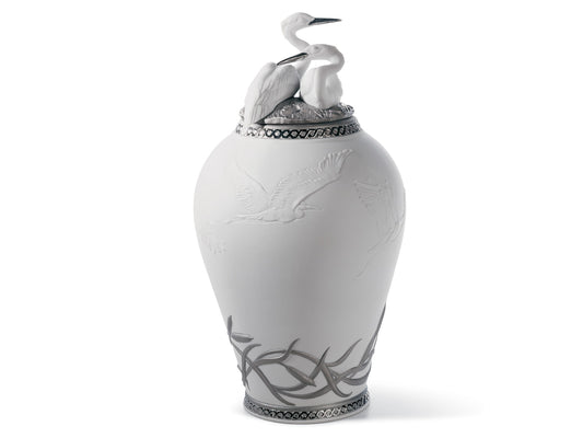 Lladro Herons' Realm Covered Vase - Re-Deco