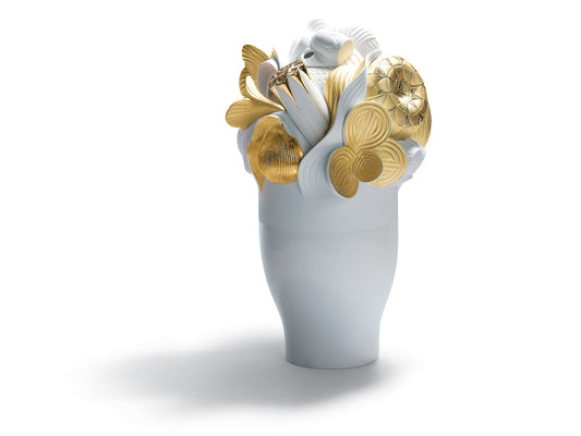 Lladro Naturofantastic Vase Large - Golden
