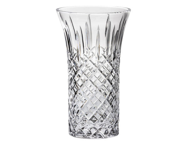 This Royal Scot Crystal London Vase - Flared / 10" has been hand-cut by expert artisans with the timeless London design. With a straight body that widens at its mouth, this vase is ideal for displaying larger bouquets.