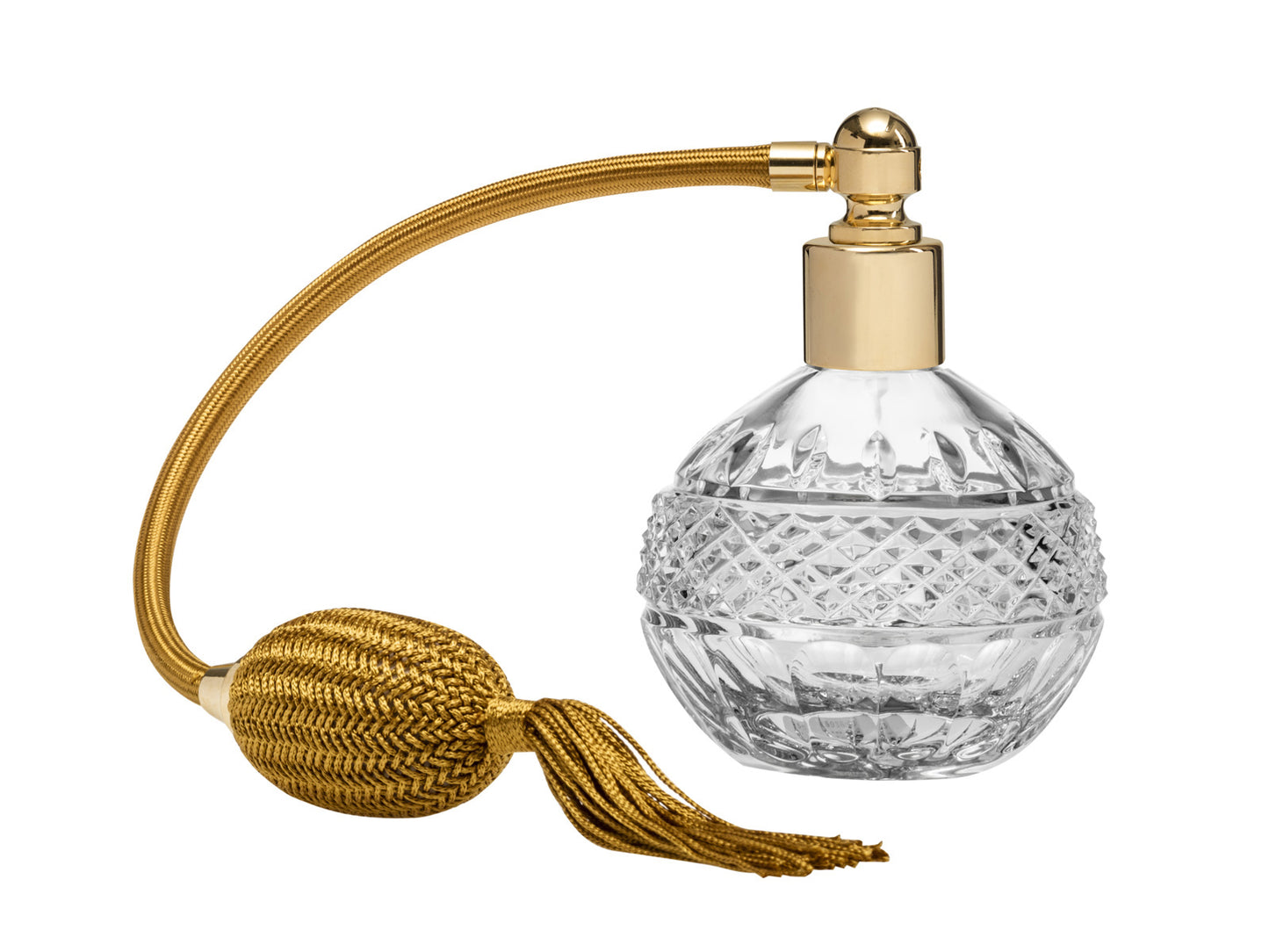 Royal Scot Crystal Regency Perfume Atomiser - Round / Gold