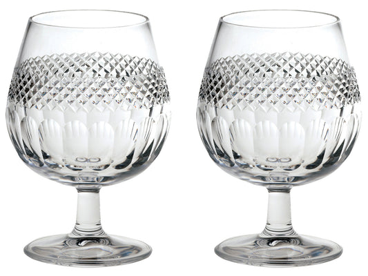 Royal Scot Crystal Diamonds Brandy Glasses - Pair
