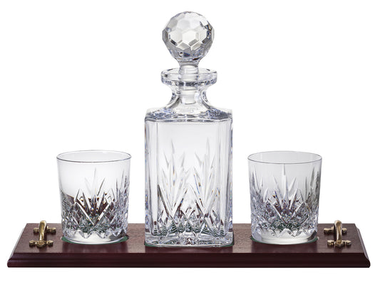 Royal Scot Crystal Highland Tray Set - Whisky