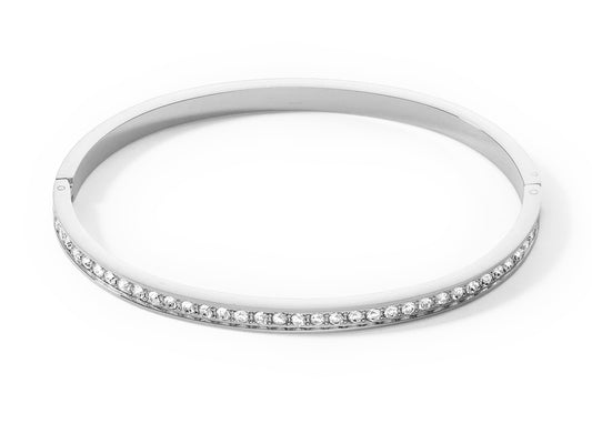 Coeur De Lion Silver Crystal Bangle
