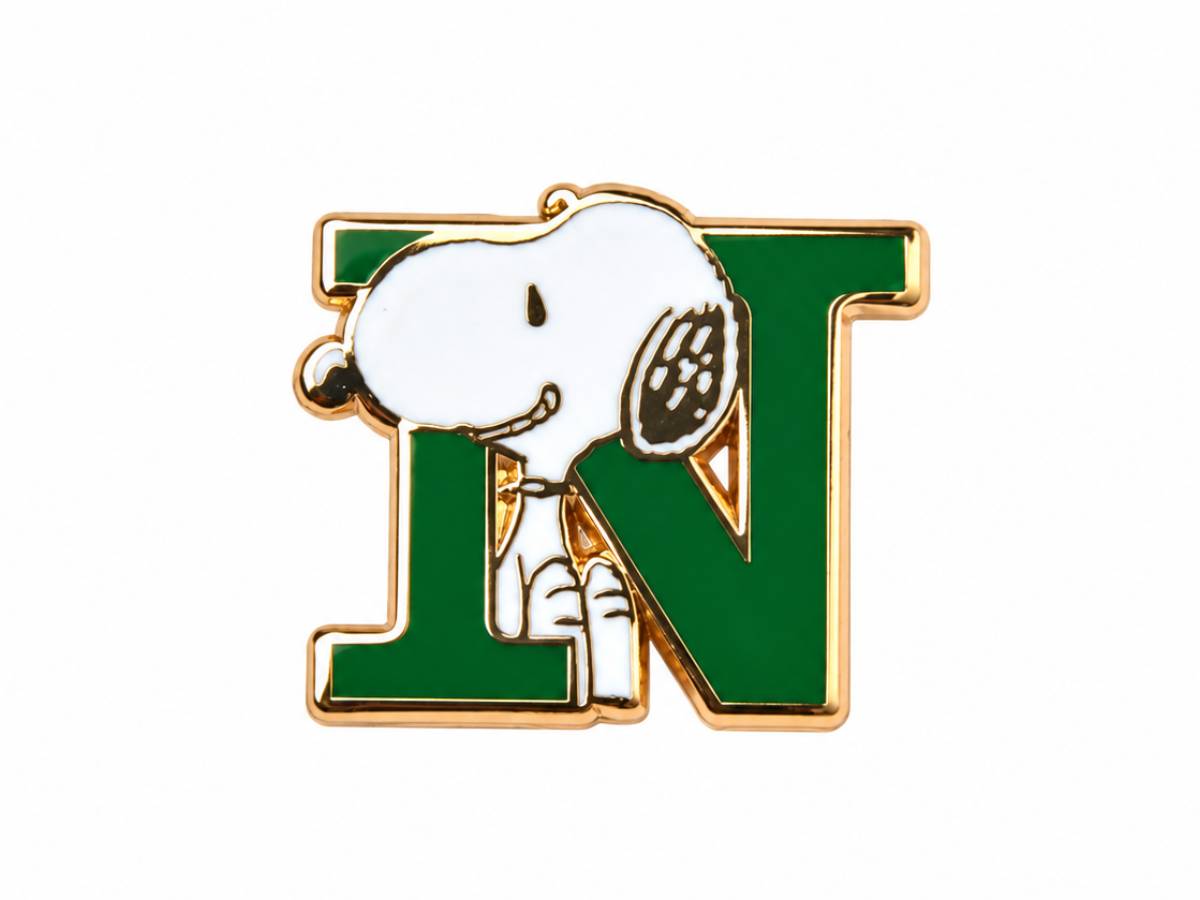 Magpie Peanuts Snoopy Alphabet Pin - N