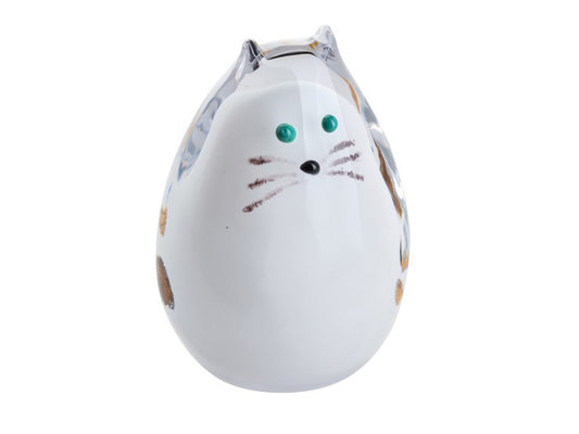 Caithness Purrfect White Spotty Cat Paperweight U17069
