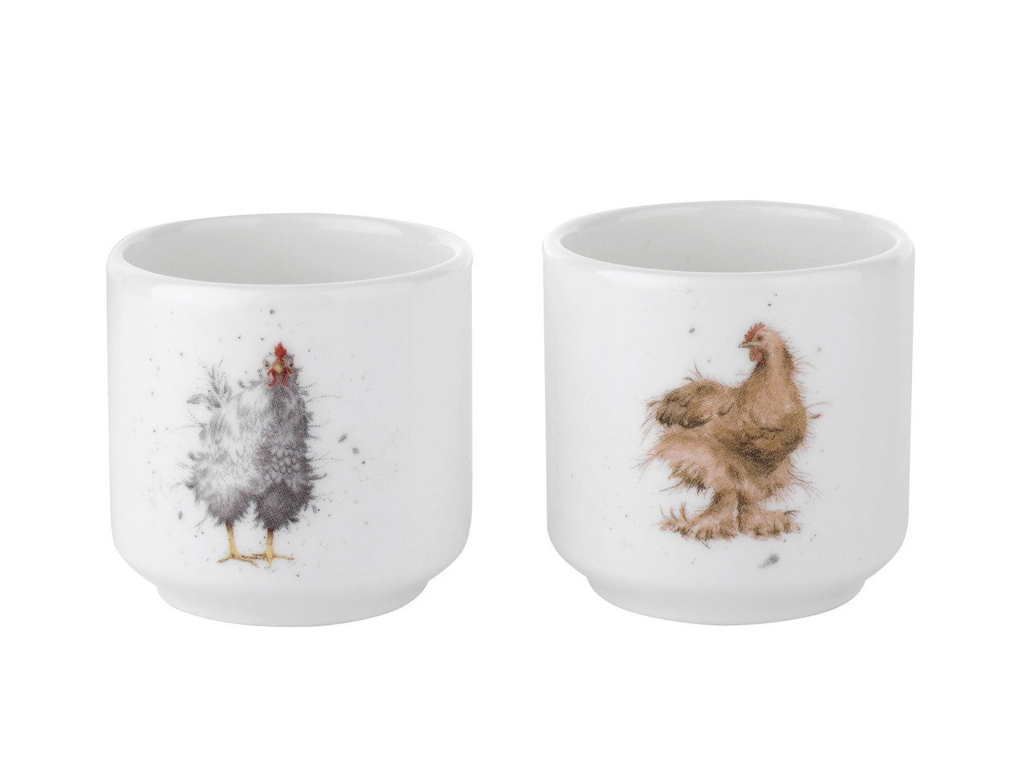 Royal Worcester Wrendale Egg Cups - Chickens (Set of 2)