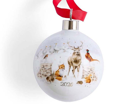 Royal Worcester Wrendale Christmas Annual Bauble 2026 - Snow Place Like Home